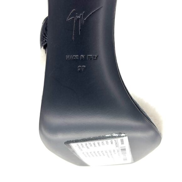 NIB Giuseppe Zanotti Vanilla Winter Shearling Knee High Gladiator Sandals 37 - Picture 9 of 9